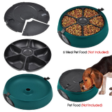 Popamazing 6 Days Cat + Dog + Rabbit Meal Automatic Pet Feeder Auto Dispenser
